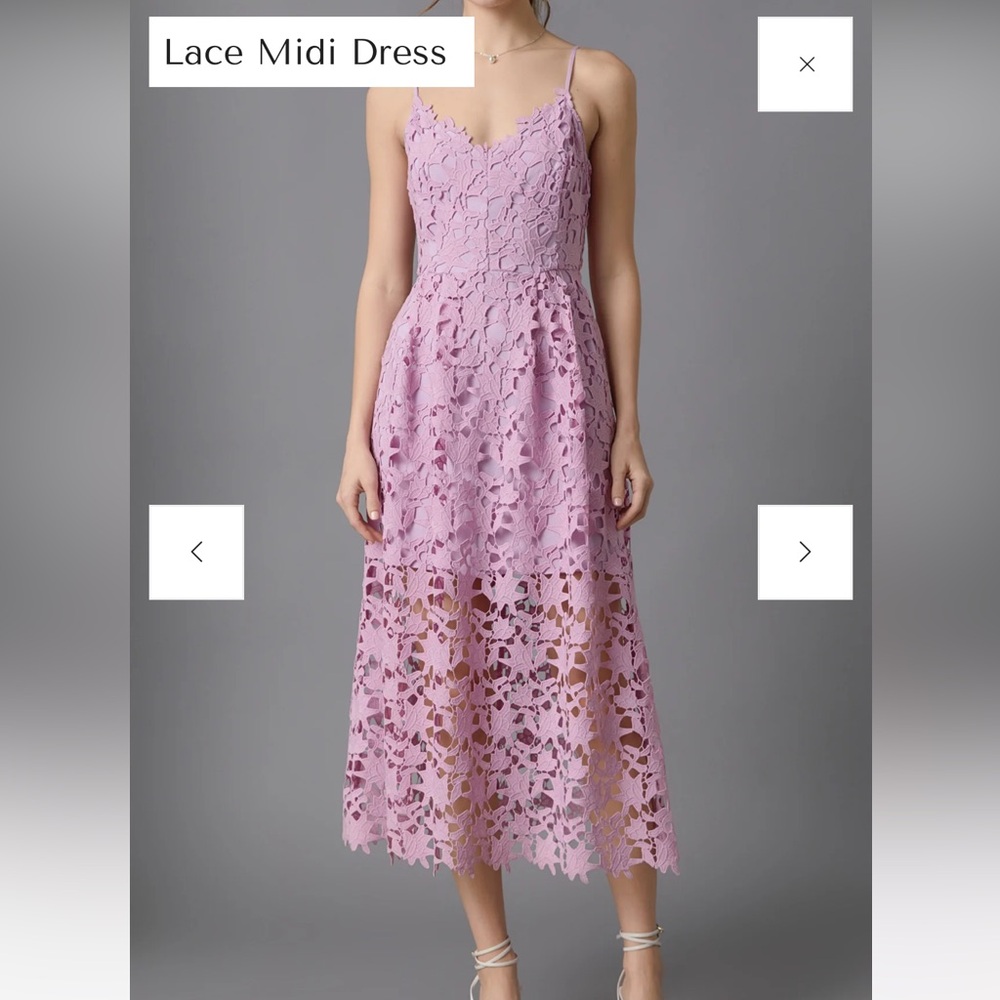 ASTR The Label lace midi dress in lavender/lilac